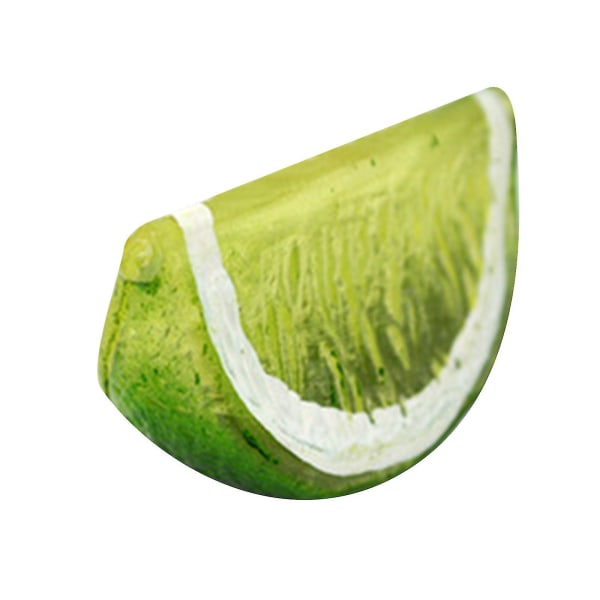 Plast månformad grön citron block realistiska falska frukt festi