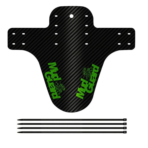 Fina cykelskärmar Cykelstänkskärm Kolfiber Fram/bak Mtb Mountain Bike Wings Mud Guard Cykeltillbehör 8 färger Green