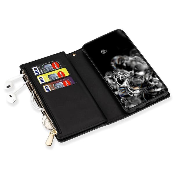 [LCS]Til Xiaomi Redmi Note 13 5G Etui Lynlås Pung PU Læder Glitter Telefoncover Multicolor Style A