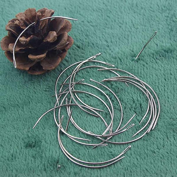 7 stk. Polstring Tæppe Læder Lærred Reparation Buet Håndsæmningsnåle Sæt