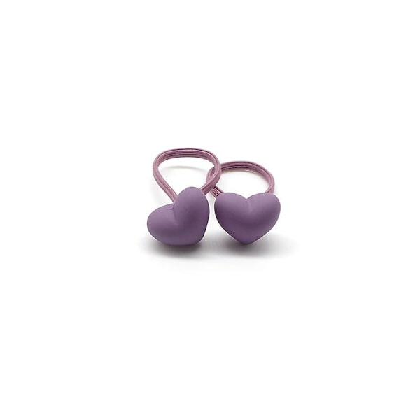[LCS]Frostade pärlor Barn Hårband Hårrep Små Elastiska Gummiband Purple
