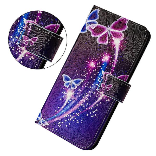 [LCS]Till Samsung Galaxy A26 5G Fodral Mönstertryck Plånboksfodral med Rem Firework Butterfly