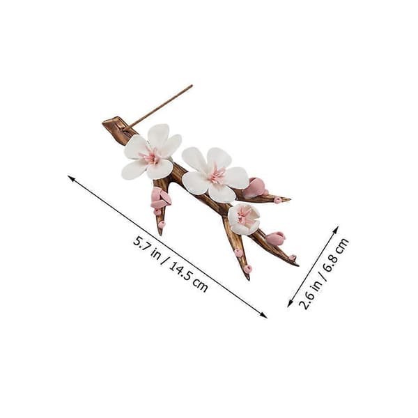 Røkelsespinneholder i Zen-stil, håndlaget keramikk, 2 stk.