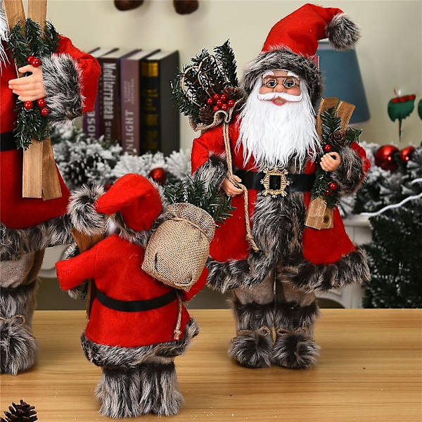 45/35cm Innovativ Juldocka Dekoration Jultomte Stående Dockor Figurin Docka I Röd Kappa Ornament För Hem Galleriadekor 30CM