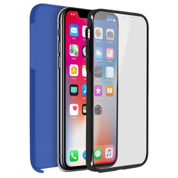 [LCS]Etui kompatibelt med iPhone X frontbeskyttelse silikone bagside polycarbonat