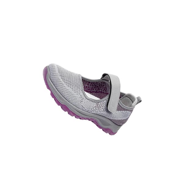 Kvinner Eldre Mesh Joggesko Sklisikre Hverdagssko Flate Pustende Joggesko 39 Gray 38 Size