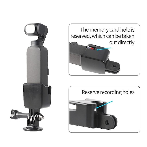 Dji Osmo Pocket 2 -kameran lisävarusteet, laajennus, rintakiinnike, jossa reppukiinnike, rannehihna, asennusteline LGL Sku1 and Wrist strap