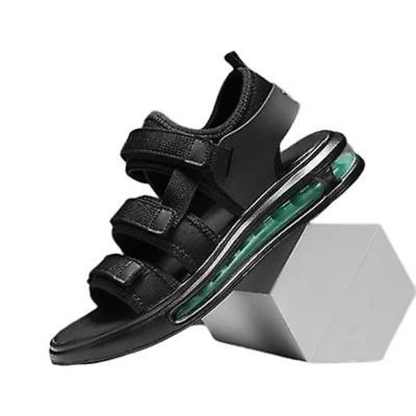 Strandskor, Tofflor, Casual Ins Sandaler För Män black and green 41