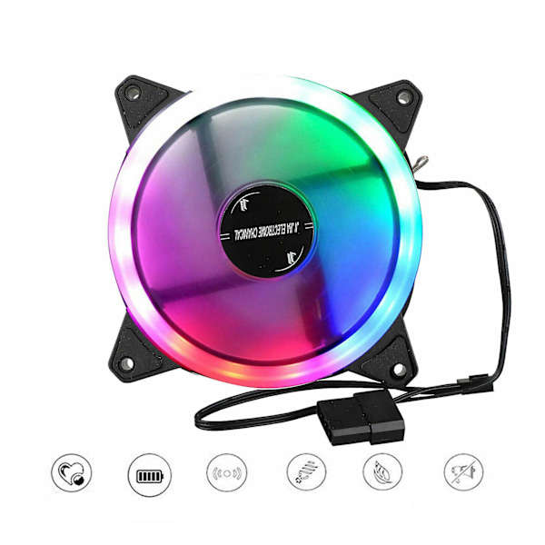 Computer CPU LED RGB Kabinet Blæser Computer Køler 120mm
