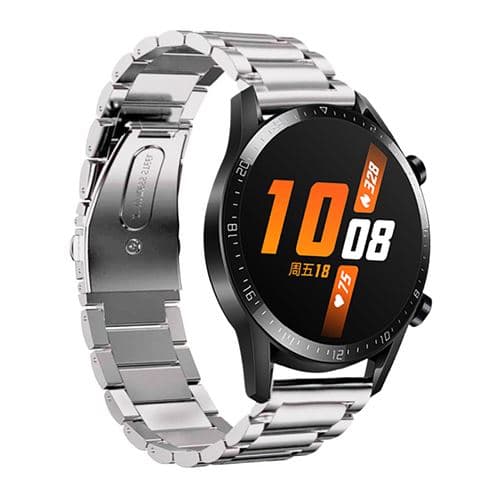[LCS]Urrem kompatibel med Huawei Watch GT 2 46mm, rustfrit stål
