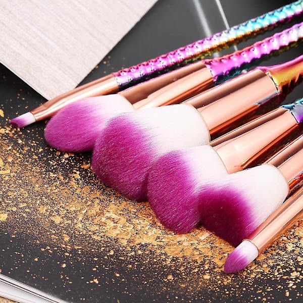 6 stk. Makeup Børstesæt Nylon Hår Kosmetiske Børster Pudder Foundat