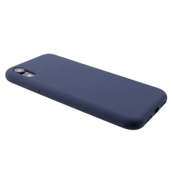 Blødt mørkeblåt flydende silikonecover til din Apple iPhone XR 6.