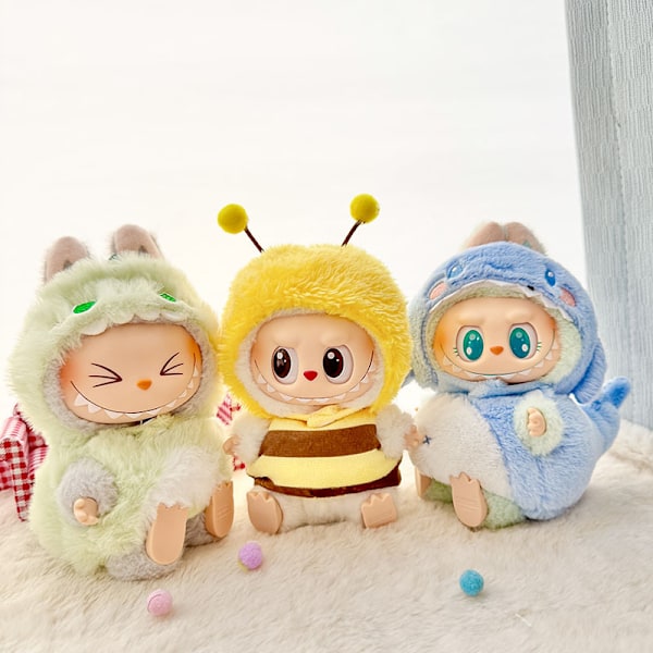 /NC/Kuuma myynti 17cm Labubu vaatteet Nuken tarvikkeet Vaatteet Labubu Vaatteet Söpö vaatesetti B