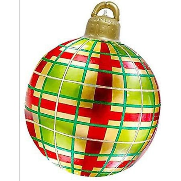 Jätte jul pvc uppblåsbar dekorerad boll, juldekorationer