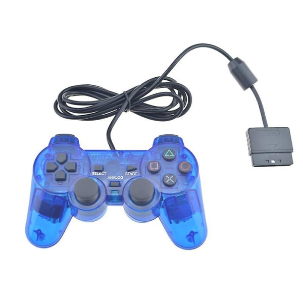 Trådbunden Clear Game Gaming Controller för Playstation 2 Ps2