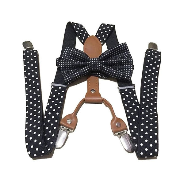 Mænd Kvinder Polka Dot Slips Seler 4 Clips Læder Suspensorio Seler Pink