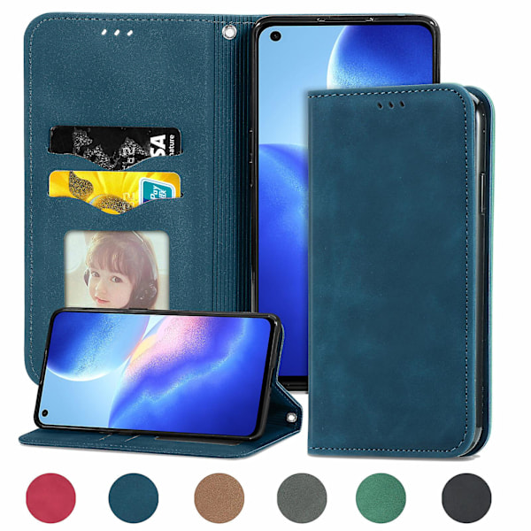 Fodral för Oppo Find X3 Lite Magnetisk Stängning Läderplånboksfodral
