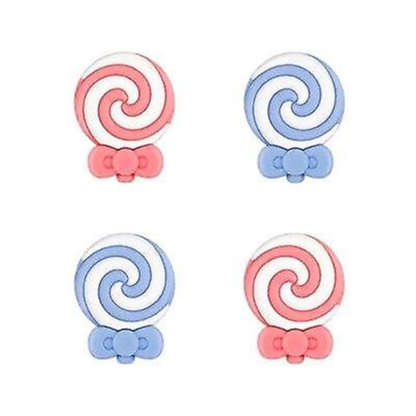 Sakura joystick-skydd för Nintendo Switch, Nintendo Switch Lite Joy-Con, tumgrepp, knappar, tillbehör, fodral Lollipop blue red