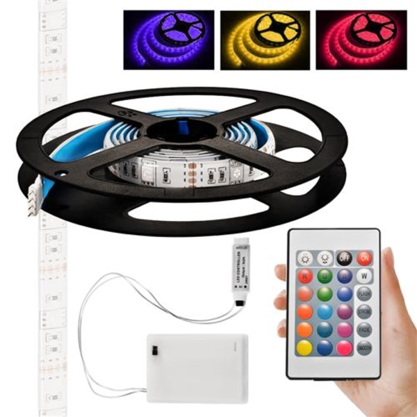 Joustava köysivalo RGB LED-nauhavalot Paristokäyttöinen 1m L