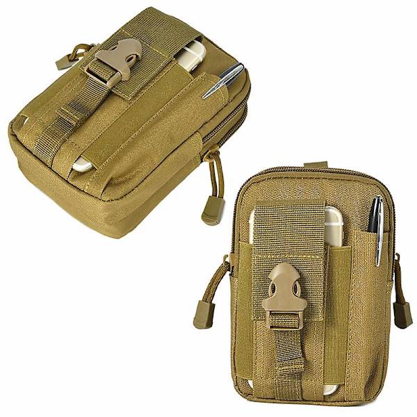 Midjeväska för män, avslappnad, slitstark midjeväska, bälte, canvas, multifunktionell militärväska Army Green