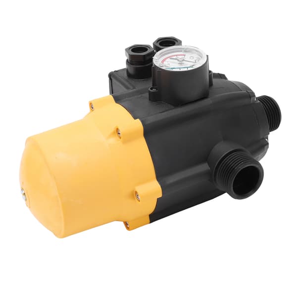 [LCS] Water Pump Pressure Control Switch Waterproof Adjustable Electronic Controller Yellow 220V-240V 1.1kw