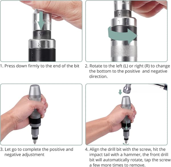 [LCS] 13-piece impact screwdriver, impact screwdriver set; Bits for hex, ZQKLA