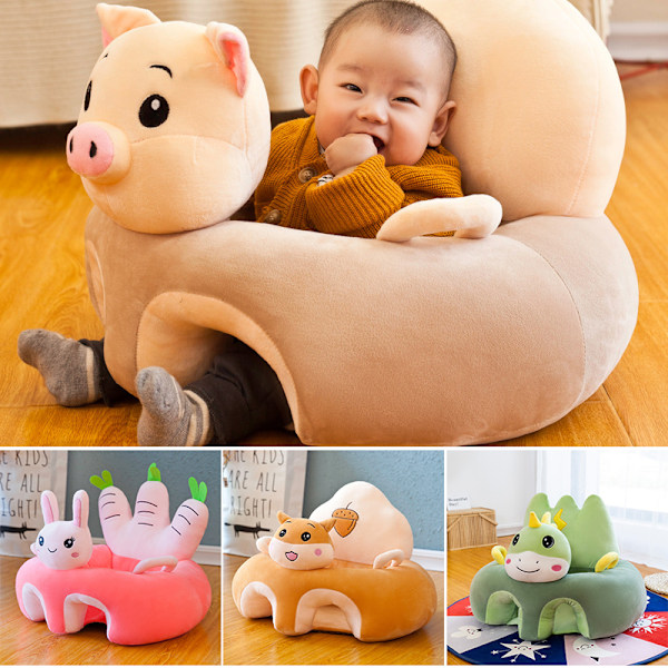 Tegneserie Sæde Børn Baby Sød Baby Anti-fald Sofa Tegneserie Dyr Plys Legetøj til Baby Cow