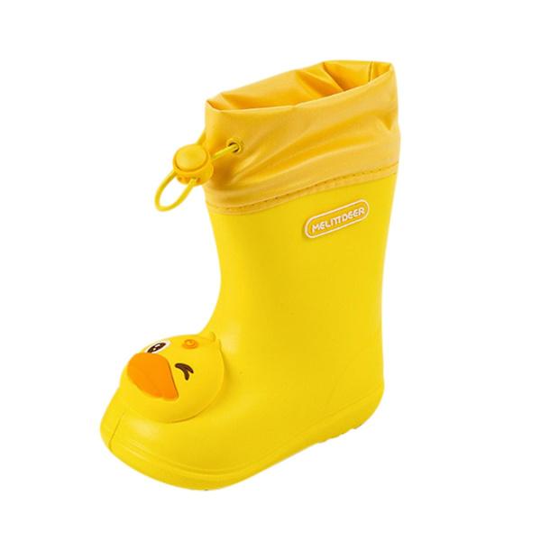 Lasten sarjakuva PVC-kumiset vedenpitävät saappaat, muodikas Clas Yellow 180