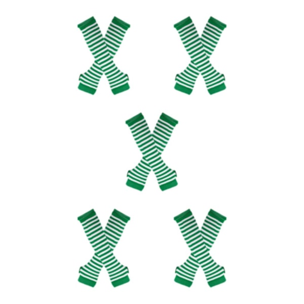 1/2/3/5 Knæhøje Strømper til Tykke Lår Lette at Bære og Gør Grønne og Hvide 5Set green and white