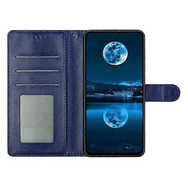 [LCS]Kompatibel med Samsung Galaxy A53 5G Läderfodral Plånboksställ med praktisk rem Blue