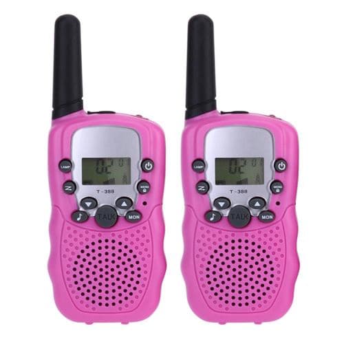 [LCS] Mini trådlös walkie talkie för barn med hög frekvens (rosa), 2-pack
