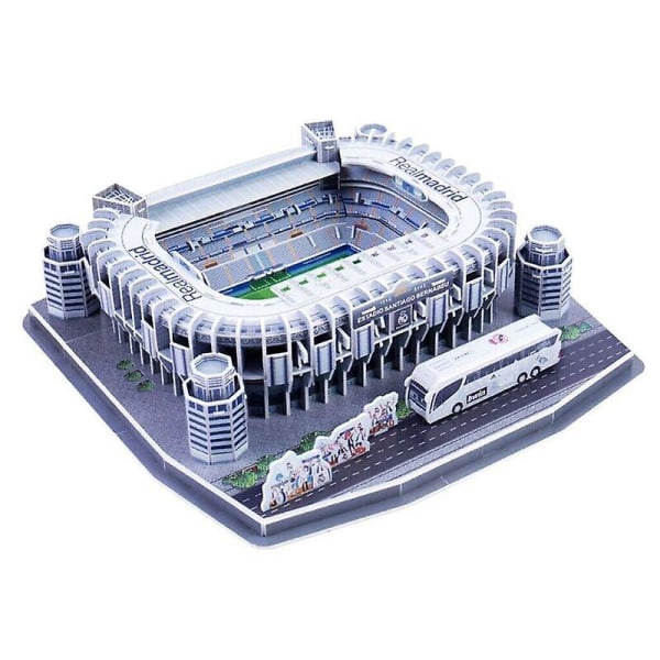 3D Real Madrid Replika fotbollsstadion pusselmodell