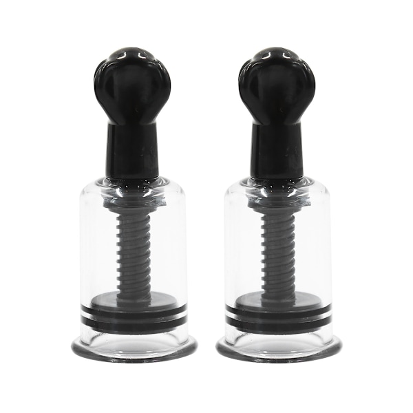 2 stk. Brystvortesugekopp Roterende Vakuum Twist Sugekopp Anti Cellulitt Kopp Massasje Kopp For Amming Brystpumpe Svart 3.0cm