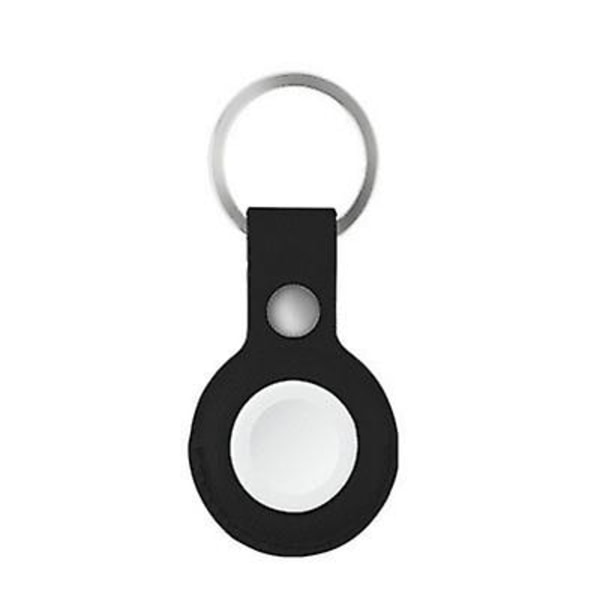 AirTag beskyttelsesærme, læder all-inclusive anti-drop anti-tab nøglering, brun