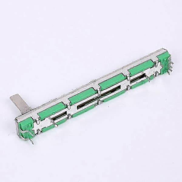 20 stk 75 mm mikserfader B10K dobbel rett skyvepotensiometerparti grønnsølv SZRH A-GB 5 5