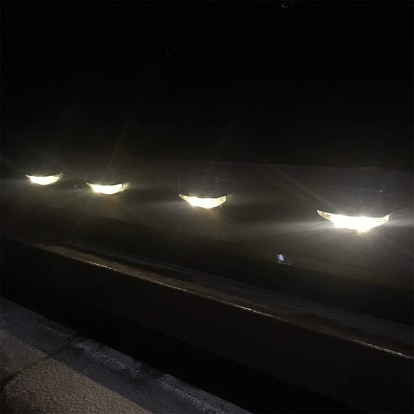 [LCS] 4 stk. solcellelamper til udendørs brug, vandtætte LED-solcellelamper til hegn, terrasse, trapper, havestier og gårdhave