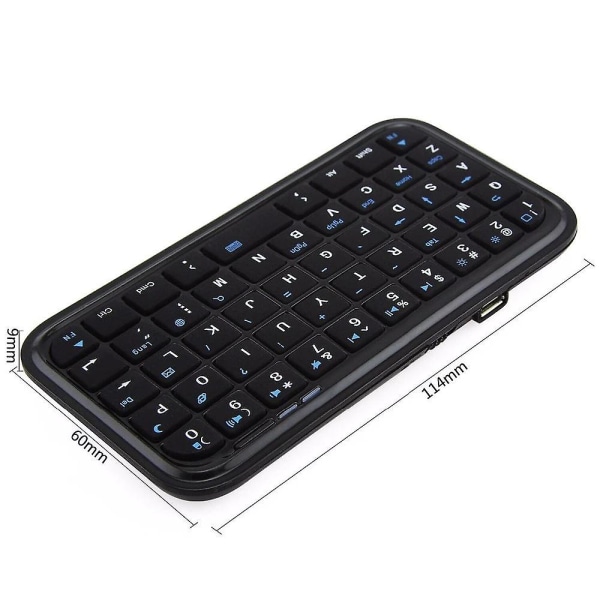 Qwert Mini uppladdningsbart trådlöst Bluetooth tangentbord för iphone 6 6s plus ipad samsung