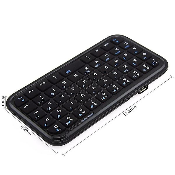 Qwert Mini Uppladdningsbart Trådlöst Bluetooth Tangentbord för iphone 6 6s plus ipad samsung