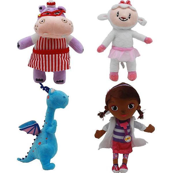 4 st Doktor Doc McStuffins Muffin Hippo Plyschleksak Docka 30cm