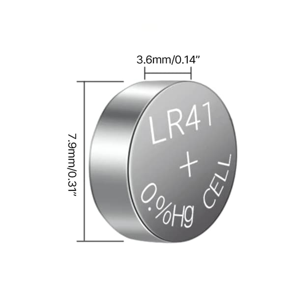 [LCS] LR41/AG3 Knappcellebatterier Stabil og Langvarig Bruk Batteripakke 100 0.09