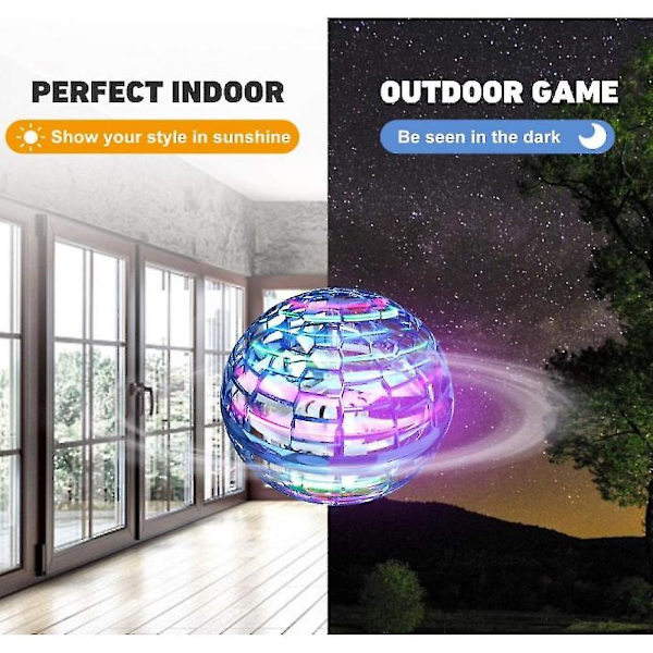 Flynova Pro lentävä pallo -lelu, minidroonit lapsille ja aikuisille, RGB-valolla varustetut lentävät lelut red