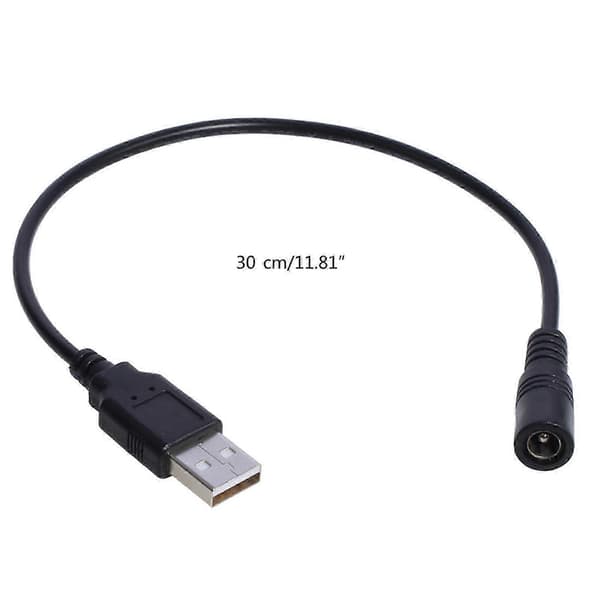USB til DC-strømkabel, DC5.5x2.1mm hun USB han DC5V strømforsyning opladningsadapterkabel til USB-blæser/højttaler Multicolor
