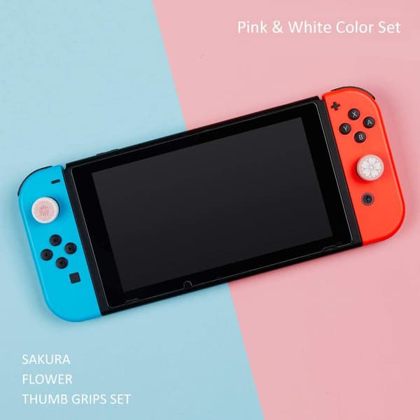 [LCS]Silikone Rocker Blomster Tommelfingergreb, Joystick Cover, Pink