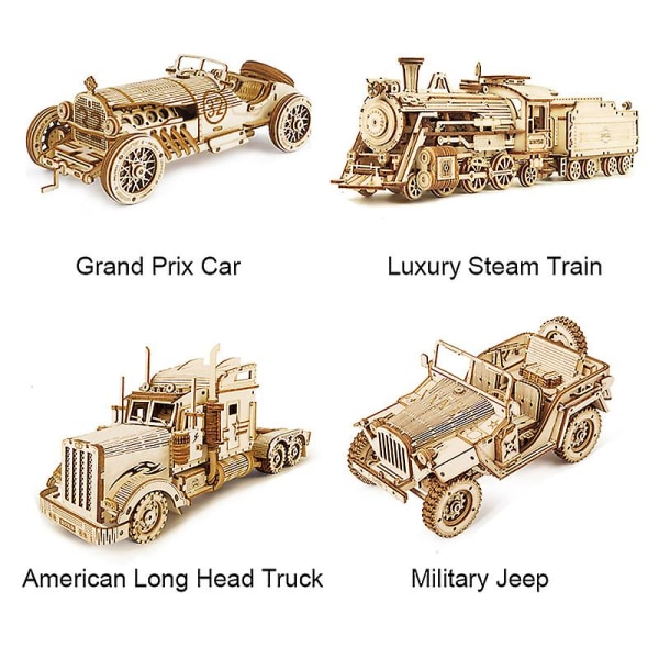 3d trä pussel tåg modell DIY trä tåg leksak mekanisk tåg modell kit Luxury Steam Train