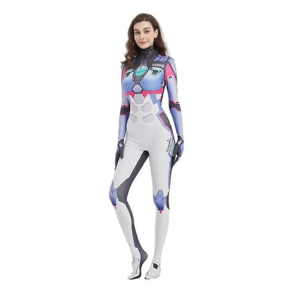 Overwatch 2 Widowmaker D.va Cosplay Kostume Lycra Bodysuit til Børn Voksne 2 Child L