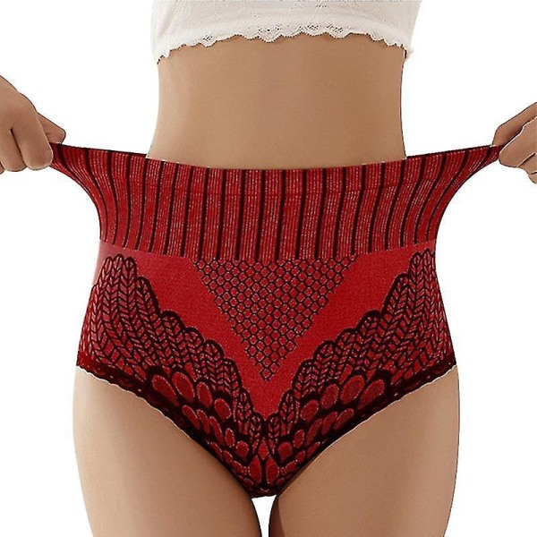 Röda XL damtrosor underkläder briefs hög midja underbyxor
