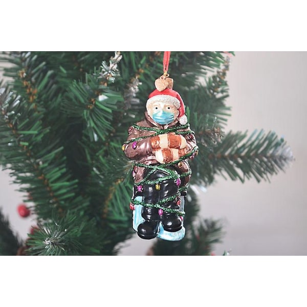 Julgransprydnader: Sortiment av jultomtar, munblåsta glasornament för julgranen SET2