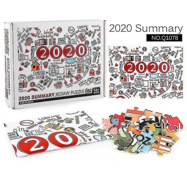 1000 stycken av 2020 populära jubileumstema pussel dekompression leksaksspel