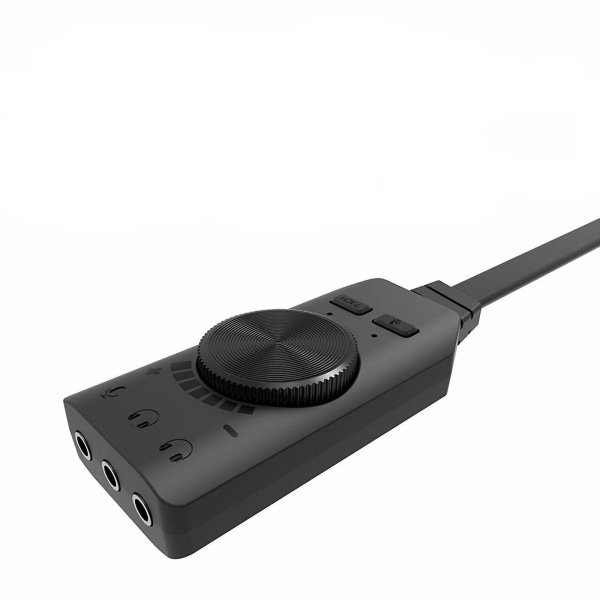 Externt USB ljudkort ljudadapter 3,5 mm stereo för headset Mic PS4 Laptop PC