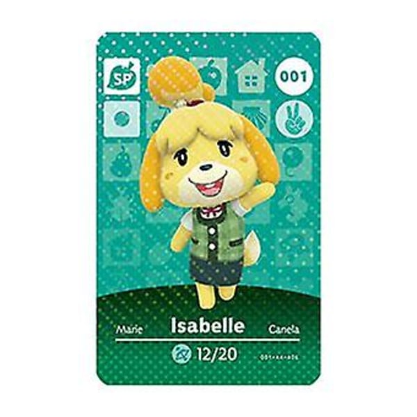 NFC Spelkort för Animal Crossing, ch Amiibo Wii U - 001 Isabelle